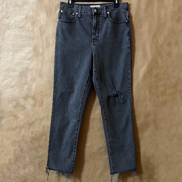Madewell | The Perfect Vintage Jeans Cosner Wash Knee-Rip High Rise Size 28 - Picture 1 of 15